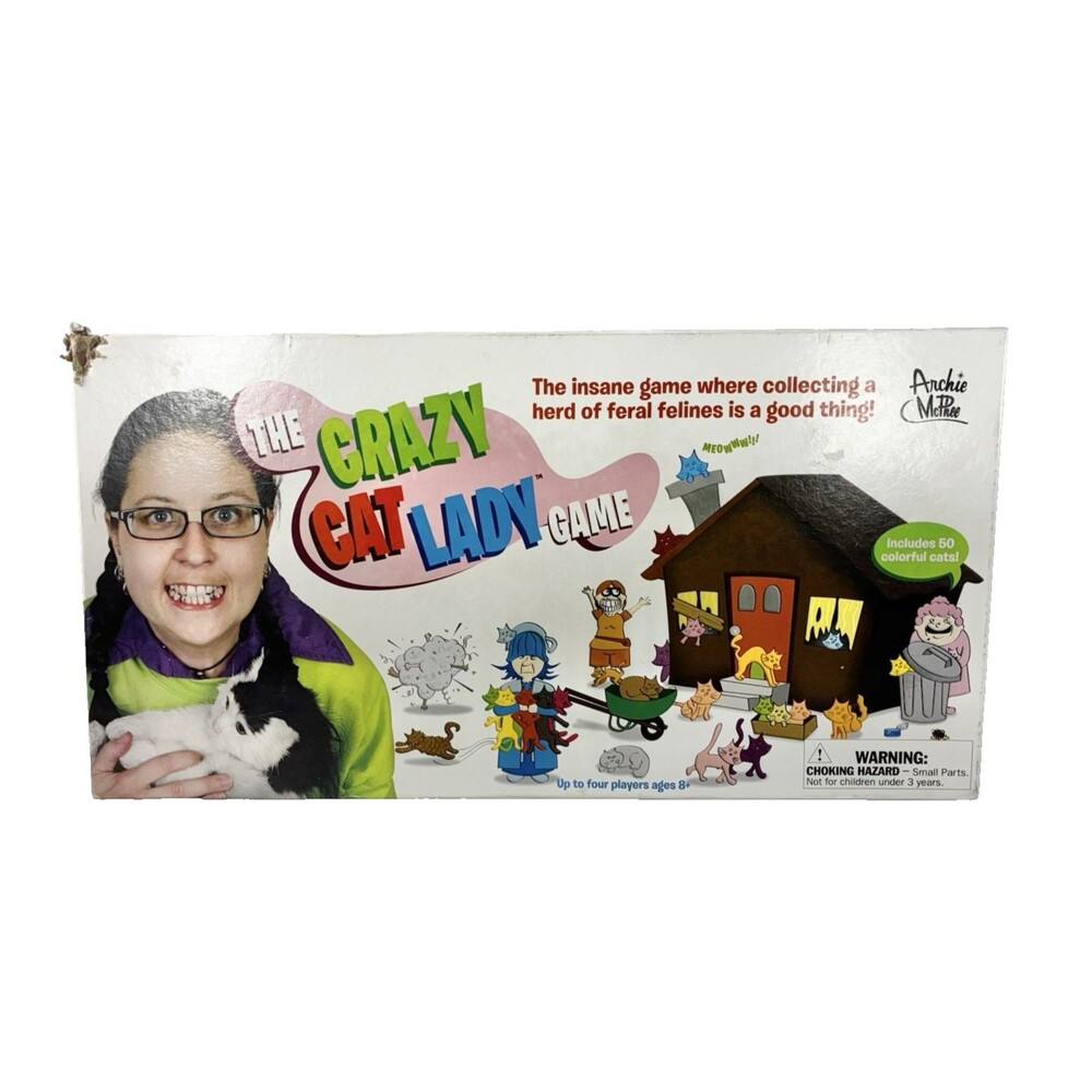 The Crazy Cat Lady Game 2013 Archie Mcphee Board Game Complete